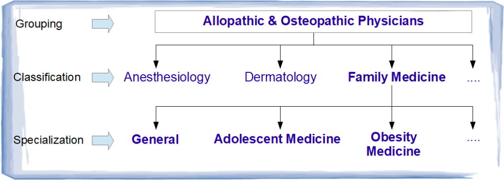 Health Care Provider Taxonomy Levels