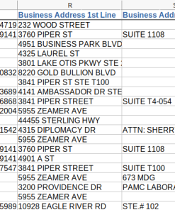 Screenshot of partial doctor data, columns q-s