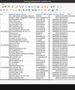 Sample pharmacy mailing list (2 of 2)